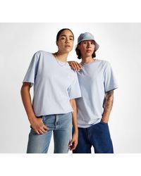 Converse - Go-to embroidered star chevron t-shirt mit standardpassform blue, white - Lyst