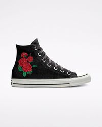 floral embroidered converse