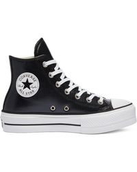 leather platform converse high tops
