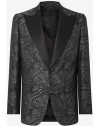 Corneliani - Giacca Da Smoking Salvia/Nero - Lyst