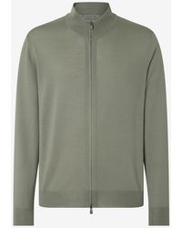 Corneliani - Full-Zip Pure Merino Wool Sweatshirt - Lyst