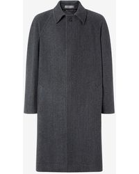 Corneliani - Melange Herringbone Cashmere Blend Coat - Lyst