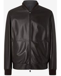 Corneliani - Reversible Nappa Leather Gilet - Lyst