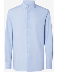 Corneliani - Bi-Elastic Fabric Shirt With/Light Micro Checks - Lyst