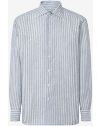Corneliani - Pure Linen Shirt With/Light Striped Pattern - Lyst