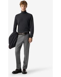Corneliani - Melange Stretch Wool Bengaline Trousers - Lyst