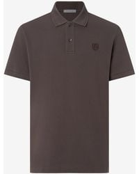 Corneliani - Button-Up Pique Cotton Polo Shirt - Lyst