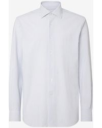 Corneliani - Bi-Elastic Fabric Shirt With/Light Micro Stripes - Lyst