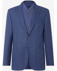 Corneliani - Stretch Wool Jacket With Inner Vest - Lyst
