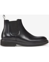 Corneliani - Aged Calfskin Chelsea Boots - Lyst