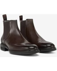 Corneliani - Aged Calfskin Chelsea Boots - Lyst
