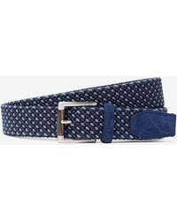 Corneliani - And Braided Leather Belt With Wool Inserts - Lyst
