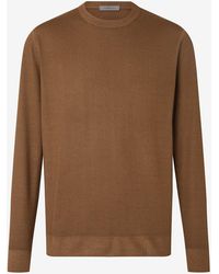 Corneliani - Crew Neck Pure Wool Knitwear - Lyst