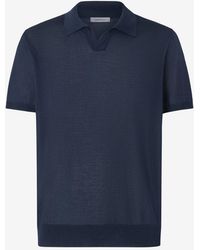Corneliani - Buttonless Pure Silk Polo Shirt - Lyst