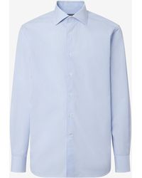Corneliani - Camicia Con Bacchetta Bianca E Azzurra - Lyst