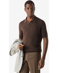 Corneliani - Buttonless Silk And Organic Cotton Polo Shirt - Lyst