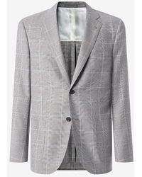 Corneliani - Glen Plaid Extra Fine Wool Jacket - Lyst