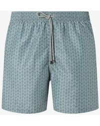 Corneliani - Short Aqua Boxer Swimming Trunks - Lyst
