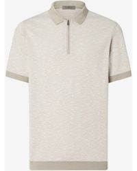Corneliani - And Zipped Cotton Polo Shirt - Lyst