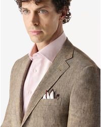 Corneliani - Dark Suit Made From Linen Chambray - Lyst