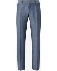 Corneliani - 5-Pocket Wool And Linen Trousers - Lyst