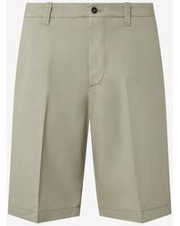 Corneliani - Khaki Stretch Satin Bermuda Shorts - Lyst