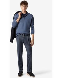Corneliani - Sugar Paper Pure Wool Flannel Joggers - Lyst