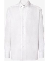 Corneliani - Pure Chambray Linen Shirt - Lyst