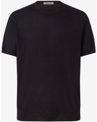 Corneliani - Crew Neck T-Shirt Made From Pure Wool - Lyst