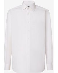 Corneliani - Camicia Bianca Con Riga - Lyst