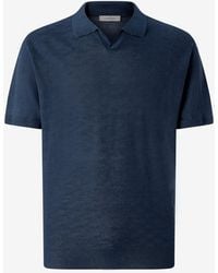 Corneliani - Linen Buttonless Polo Shirt - Lyst