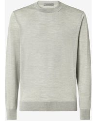 Corneliani - Light Wool, Linen And Silk Crew Neck Knitwear - Lyst