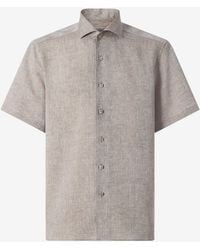 Corneliani - Chambray Linen Shirt - Lyst