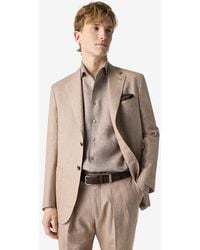 Corneliani - Dark Wool, Linen And Silk Sharkskin Suit - Lyst