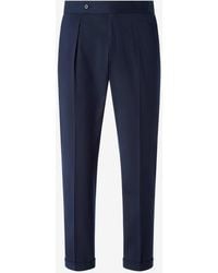 Corneliani - Stretch Wool Trousers - Lyst