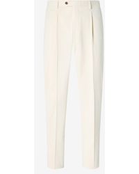 Corneliani - Soft Stretch Cotton Drill Trousers - Lyst