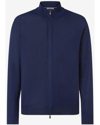Corneliani - Full-Zip Pure Merino Wool Sweatshirt - Lyst