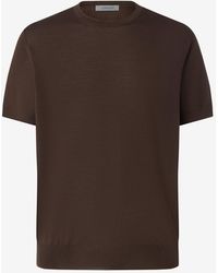 Corneliani - Crew Neck T-Shirt Made From Pure Wool - Lyst