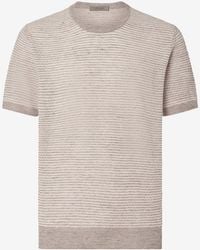 Corneliani - Crew Neck Linen And Silk Knitwear - Lyst
