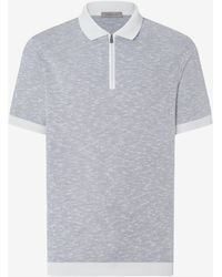 Corneliani - And Zipped Cotton Polo Shirt - Lyst