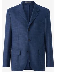 Corneliani - Wool, Silk And Stretch Cotton Jacket - Lyst