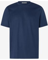 Corneliani - Crew Neck Pure Cotton T-Shirt - Lyst