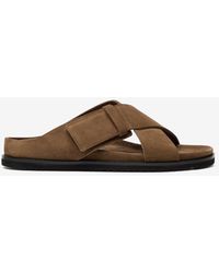 Corneliani - Light Sandals With Suede Crossover Straps - Lyst