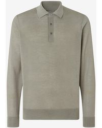 Corneliani - Ultra Fine Silk And Cashmere Button-Up Polo Shirt - Lyst