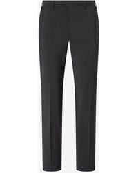 Corneliani - Dark 120's Stretch Wool Trousers - Lyst