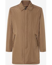 Corneliani - Technical Fabric Trench Coat With Detachable Vest - Lyst