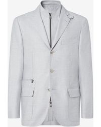 Corneliani - Light Silk And Wool Jacket With Vest - Lyst