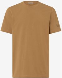Corneliani - Ochre Crew Neck Stretch Cotton Jersey T-Shirt - Lyst