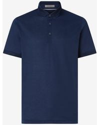 Corneliani - Button-Up Lisle Thread Polo Shirt - Lyst
