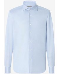 Corneliani - Light Oxford Cotton Jersey Shirt - Lyst